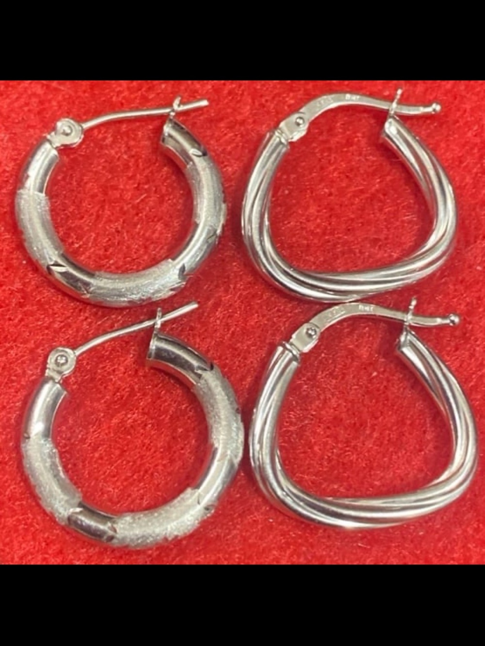 2-14k White Gold Earrings 2.16 grams